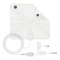 Antena de TV Digital Hd Amplificada, suporte 4k 1080p e todas as TVs mais antigas, amplificador de sinal de amplificador inteligente interno, cabo coaxial HDTV/adaptador AC - HUOGUO