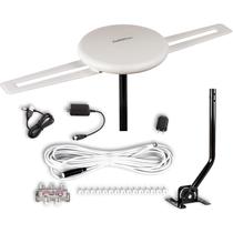 Antena de TV Five Star 360 Amplificada para Exterior, Alcance de 150 milhas Antena de TV Five Star 360 Amplificada para Exterior, Alcance de 150 milhas