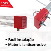 Antena Digital 4k Externa Log 38 + Mastro 50cm E Cabo 20m