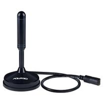 Antena Digital Aquario DTV-150 4 em 1 VHF/UHF/FM/HDTV Possui Base Magnetica USO Interno e Externo Acompanha Cabo de 5 Metros