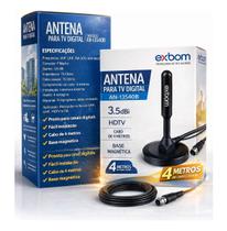 Antena Digital Exbom An13540b Hdtv Base Magnética 4 Metros Antena Digital Exbom An13540b Hdtv Base Magnética 4 Metros