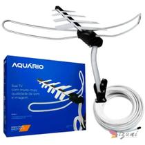 Antena Digital Externa Aquário Tv 5 Em 1 Cabo 15M Dtv-3000