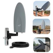 Antena Digital Externa HDTV Para TV com Cabo Coaxial 10m e A Antena Digital Externa HDTV Para TV com Cabo Coaxial 10m e A