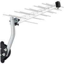 Antena Digital Externa Log Para Tv Hdtv/uhf/4k 12dbi 20 Elementos Com Kit De Instalação Lu-20-plus
