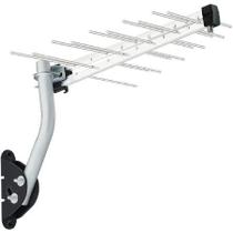 Antena Digital Externa Log Para Tv Hdtv/uhf/4k 12dbi 20 Elementos Com Kit De Instalação Lu-20-plus