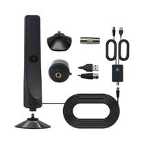 Antena Digital Interna 4K UHD Com Amplificador De Sinal De Alto Ganho E Receptor De 50 Milhas
