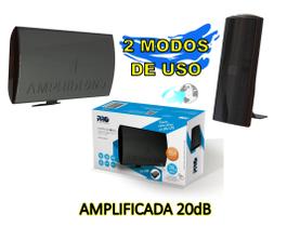 Antena Digital Interna Amplificada Proeletronic ProHD-2000A 20db com filtro LTE VHF/UHF/4K