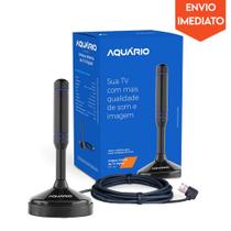 Antena Digital Interna Aquário DTV100 para TV HD Full HD e 4K