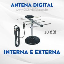 Antena Digital Interna e Externa MBTECH MB54147 8 a 10 Dbi Potência com 5 Metros de cabo destacável Antena Digital Interna e Externa MBTECH MB54147 8 a 10 Dbi Potência com 5 Metros de cabo destacável