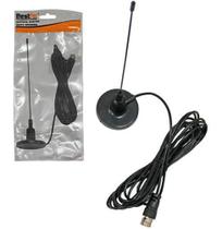 Antena Digital Interna Externa Hdtv Vhf Uhf Fm com Base Imantada e Cabo 1,5m - Rio Chens