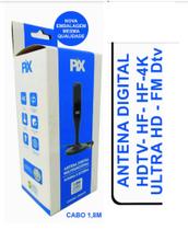 Antena digital interna hdtv - uhf com imã na base - marca pix