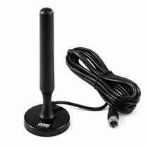 Antena Digital Interna PROHD-2400 Próeletronic com Base Magnética 3 Metros de Cabo UHF VHF FM 4DBi HDTV