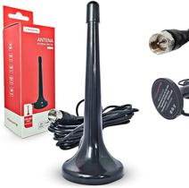 Antena Digital Para Tv Tomate Hdtv Uhf Vhf Interna 4 a 6 Dbi e Cabo 3m MTV-3015