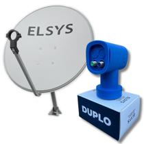 Antena Digital Parabólica Elsys Offset Chapa 60cm Ku 5g e Lnbf Duplo Elsys Antena Digital Parabólica Elsys Offset Chapa 60cm Ku 5g e Lnbf Duplo Elsys