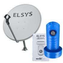 Antena Digital Parabólica Elsys Offset Chapa 60cm Ku 5g e Lnbf Simples Elsys Antena Digital Parabólica Elsys Offset Chapa 60cm Ku 5g e Lnbf Simples Elsys