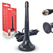 Antena Digital Televisão 4K tv Interna Fio 3m Base Imã Uhf atacado Premium - TOMATE