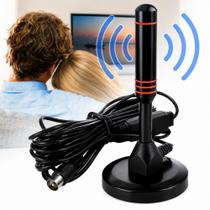 Antena Digital Tomate HDTV Amplificada Base Imã 3m Cabo Interna/Externa Qualidade Premium Antena Digital Tomate HDTV Amplificada Base Imã 3m Cabo Interna/Externa Qualidade Premium