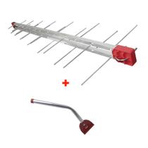 Antena Digital UHF 4K Log Periódica 28 Elementos Mastro 45cm