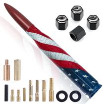 Antena Engirette de 14 cm com tampas de válvula de bandeira americana Antena Engirette de 14 cm com tampas de válvula de bandeira americana