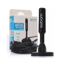 Antena Exbom Digital Amplificada Hdtv Uhf Vhf Interna E Externa 4M Base Ima Prova D'agua