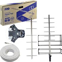 Antena Externa Tv Uhf Digital Longo Alcance 100% Testada com Cabo 15 Metros