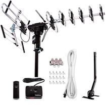 Antena HDTV digital amplificada externa de cinco estrelas, 200 milhas