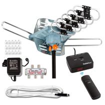 Antena HDTV Digital Amplificada para Exterior - Alcance de 150 Milhas
