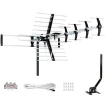 Antena HDTV Externa de Longo Alcance - Até 200 Milhas