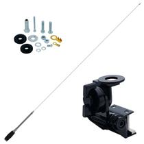 Antena Inox Px 1,40m Alongador 15cm Troller Jipe Buggy Suporte Calha Parafusos Antena Inox Px 1,40m Alongador 15cm Troller Jipe Buggy Suporte Calha Parafusos
