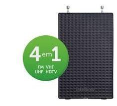 Antena Interna Digital 4 em 1 para TV - VHF, UHF, HDTV e FM - AI 2021