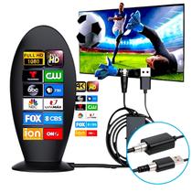 Antena interna digital amplificada 1080 hdtv cabo 3m Antena interna digital amplificada 1080 hdtv cabo 3m