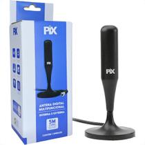 Antena Interna/Externa Pix Digital Com Ima 5M Com Cabo Antena Interna/Externa Pix Digital Com Ima 5M Com Cabo