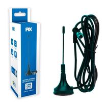 Antena Interna Hdtv Digital P/ Tv 90º 4k Vhf Uhf Fm 1,5m Pix