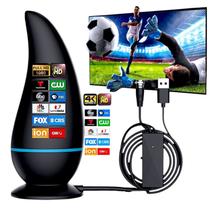 Antena Interna Para Tv Digital Amplificada 1080 Hdtv 4k Cabo 3m