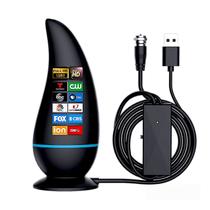 Antena Interna Para Tv Digital Amplificada 1080 Hdtv Cabo 3m - Lelong