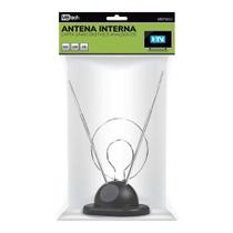 Antena Interna Tipo Coelho P/ Tv Vhf Uhf Hd Dtv Fm Cabo 1,5m