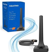 Antena Interna TV Digital Aquário DTV-200 Full HD Cabo 2.5m Preto.