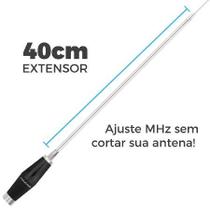 Antena Mini Marinox Para Rádio Px 10, 11 E 12 Metros Com Prolongador 40cm B-2005p40