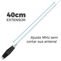 Antena Mini Marinox Para Rádio Px 10, 11 E 12 Metros Com Prolongador 40cm B-2005p40