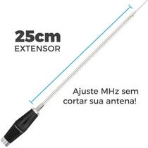 Antena Mini Marinox para Rádio Px 10 e 11metros Com Prolongador 25cm B-2005p25