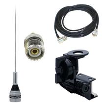 Antena Móvel 1/4 de Onda VHF UHF 131-900mhz Suporte Bi-Articulado Calha Pickup Saveiro Montana Strada Cabo 5,5 metros com Conectores Adaptador Baofeng Antena Móvel 1/4 de Onda VHF UHF 131-900mhz Suporte Bi-Articulado Calha Pickup Saveiro Montana Strada Cabo 5,5 metros com Conectores Adaptador Baofeng