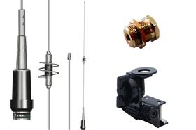 Antena Móvel Dual Band 86cm Ap0191 Suporte Calha Saveiro Strada Montada Pampa Hilux S10 L200 Ranger Silverado Enfeite