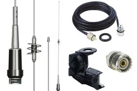 Antena Móvel Dual Band 86cm Ap0191 Suporte Calha Saveiro Strada Montana Pampa Hilux S10 L200 Ranger Silverado D20