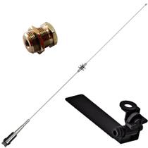 Antena Móvel Dual Band 86cm Ap0191 Suporte Caminhonete S10 Hilux Ranger Strada L200 Saveiro Montana Lona Marítima