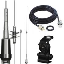 Antena Móvel Dual Band 86cm Ap0191 Suporte Mini Porta Malas Cabo Coaxial 3,5 metros com Conectores