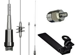 Antena Móvel Dual Band Suporte Adaptável Carroceria Caminhonete Adaptador Sma Uhf Femea Baofeng Antena Móvel Dual Band Suporte Adaptável Carroceria Caminhonete Adaptador Sma Uhf Femea Baofeng