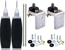 Antena Móvel Inox Px 2,70 metros Alongador 40cm Suporte Simples Universal Kit Parafusos Anti-Furto Antena Móvel Inox Px 2,70 metros Alongador 40cm Suporte Simples Universal Kit Parafusos Anti-Furto