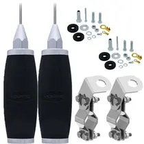 Antena Móvel Inox PX 2,70 Metros B-2003P Suporte Articulado Aço Inox para Tubos Kit de Parafusos Anti-Furto Antena Móvel Inox PX 2,70 Metros B-2003P Suporte Articulado Aço Inox para Tubos Kit de Parafusos Anti-Furto