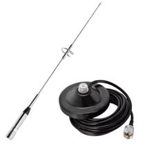 Antena Móvel NL770S Dual Band VHF UHF com Base Magnética Alta Performance