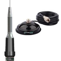 Antena Móvel Px 150cm 150w Radio Amador Ap0190 Suporte Magnético Super Forte Com Cabo 5,5 Metros Ap2075